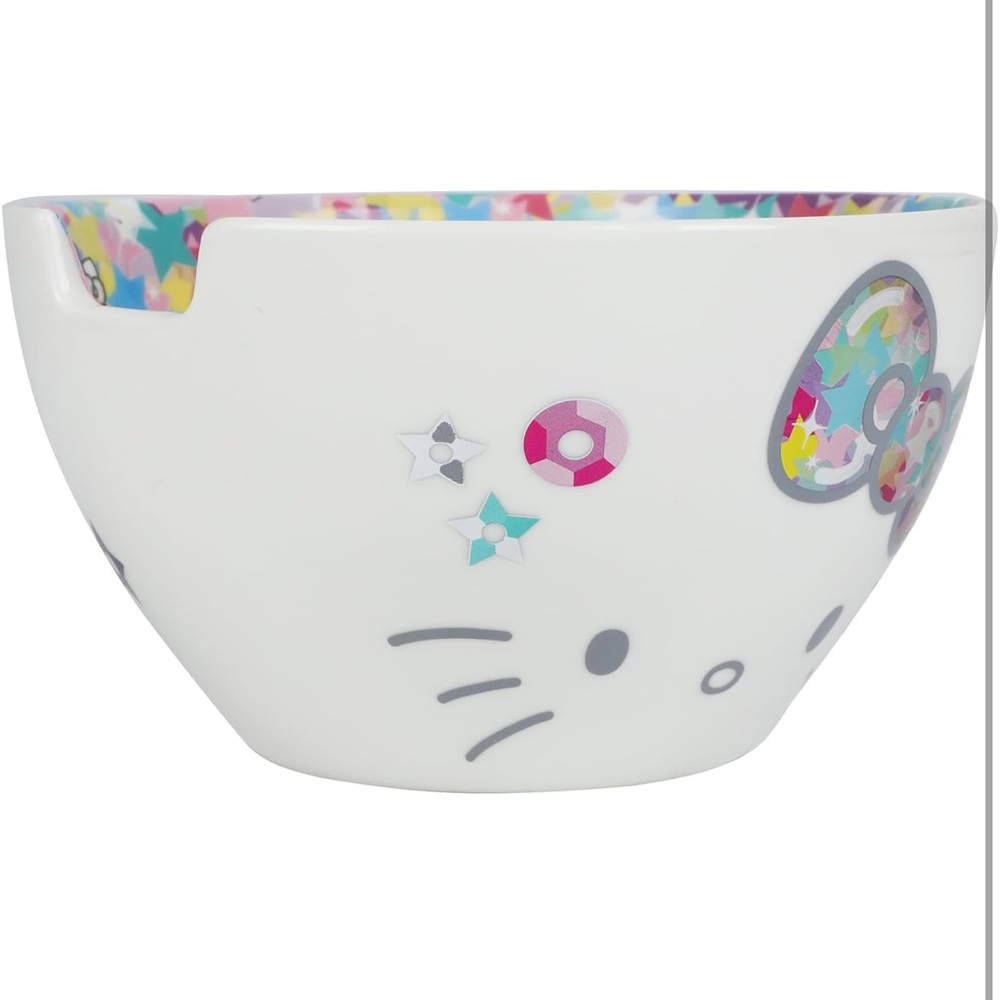Sanrio Hello Kitty Chopstick Bowl - White and Blue - Picture 6 of 10